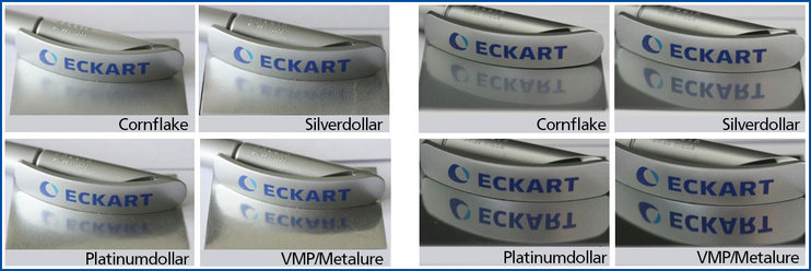 Metallic Effect for the printng industry, pigment examples